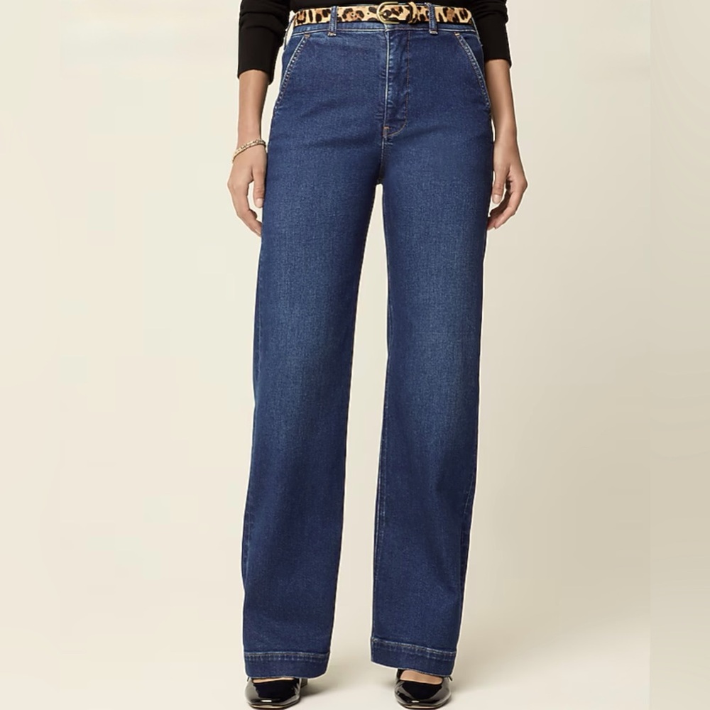 J. Crew Blue Classic Wide Leg Jeans